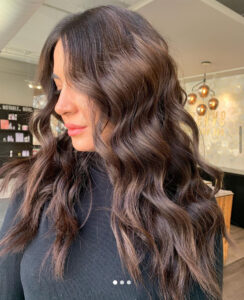 Redken Brunette Single Process Color by expert colorist at Swerve Salon in Chicago balayage
