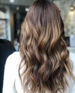 brunette balayage by expert stylist at Swerve Salon in Chicago