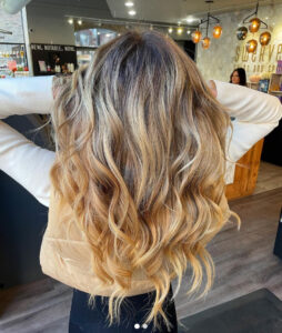 blonde balayage by expert stylist at Swerve Salon in Chicago